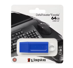Memoria USB Kingston 64 GB - Data Traveler Exodia KC-U2G64-7GB