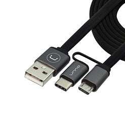 Cable 2/1 Tipo C Y Micro USB Unno CB4056GY