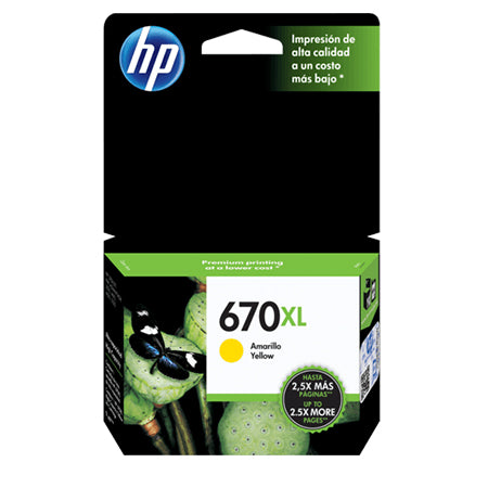 Cartucho de tinta HP 670XL (CZ120AL) – Amarillo