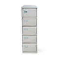 Archivo Vertical Metálico 5 Gavetas Gris - 8 ½ x 13 - National