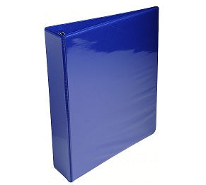 Carpeta 3 argollas con plástico frontal azul 1.5"