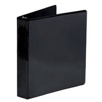 Carpeta 3 argollas con plástico frontal negra 5"