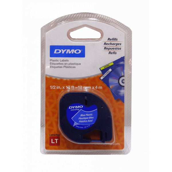 Cinta Rotuladora 4MT Azul Letra Tag Plástico 1/2 X 13 DYMO
