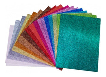 Paquete de Papel Foami Con Brillo 10/1 - Colores Surtidos