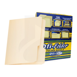 Caja de Folder Manila Crema 8½x11 100/1
