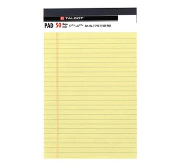 Libreta Rayada 5x8 Amarilla Importada