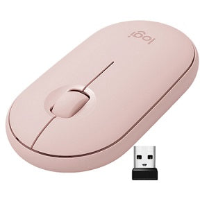 Mouse Inalámbrico Logitech Pebble M350S - Rosado
