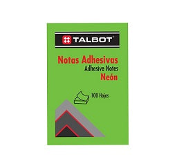 Notas Adhesivas (Post-it) 3x2, Neón Verde, Talbot T-21163