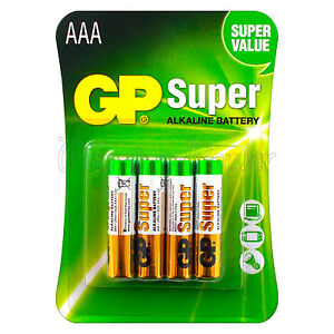 Pila Alcalina AAA x 4 GP Super