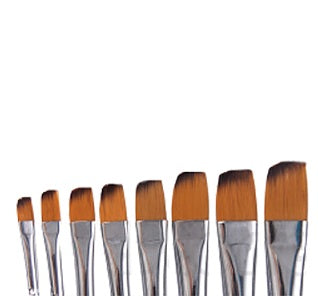 Caja de Pinceles de Nylon Planos 12/1