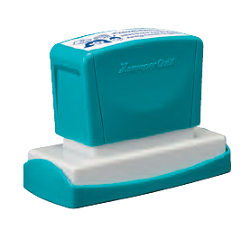 Sello Personalizado Estruct. X-Q18-AZ Azul Rectangular (22x69mm)