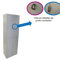 Ropero-Locker de 4 Puertas Metálico Steelfile